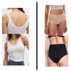 Bundle of Reitmans reversible cami & Old Navy No-show high waist brief underwear